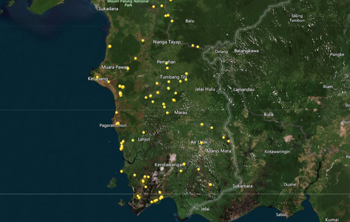 BRIN Fire Hotspot: Penurunan Titik Panas di Ketapang